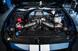 Ford Mustang GT Performance Air Intake - CORSA Performance - Carbon Fiber Closed Box + Dual Carbon Fiber Ducts + DryTech Air Filters - Glossy - `24-`25